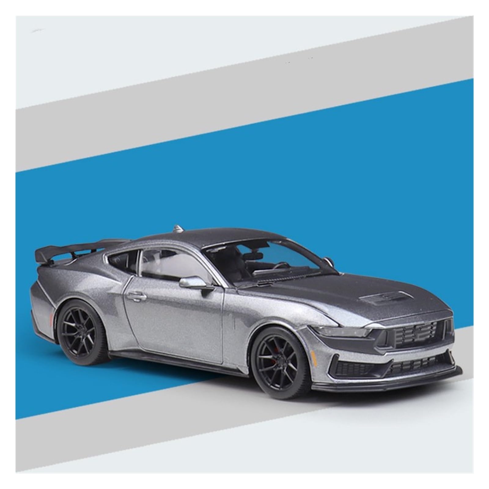 BANKOTO Diecast Car 1:24 For Ford For Mustang For DarkHorse 2024 Alloy Metal Diecast Car Model Display Ornaments Collectible Model(Gray)