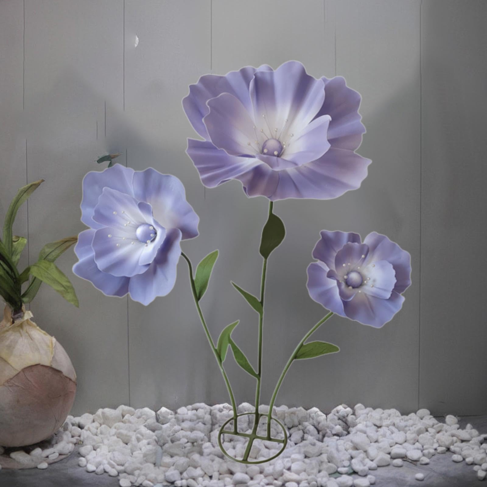 TISHITA Grandes Flores para Bodas, Guirnaldas Artificiales para Celebraciones Y Decoración de, Violeta Claro, Individual