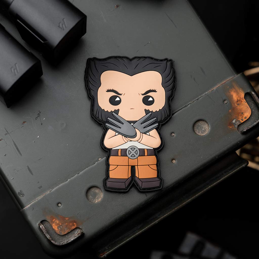 NEO Tactical Gear - Wolverine Funk Brick Mashup PVC Rubber Tactical Morale Patch - Hook Backed with Loop Fastener Backing Attachment