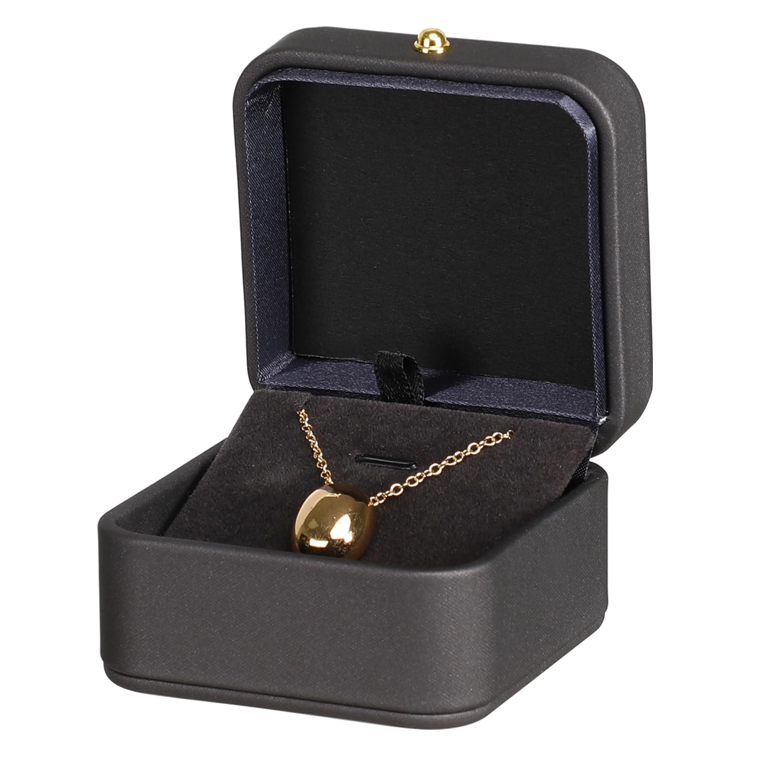 Xizao Brown Necklace Box Gift Jewellery Boxes Necklace Pendant Box Rectangle For Pendant Bracelet Earring Display Storage Organizer For Valentine's Day Anniversary Engagement