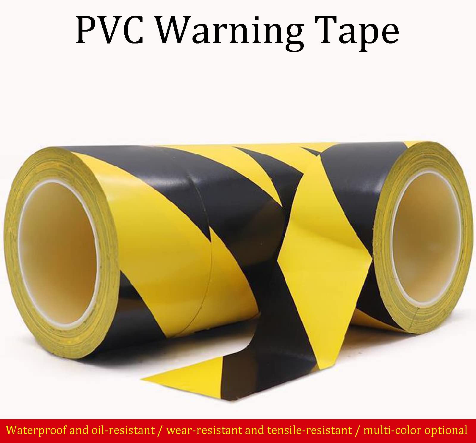 Absperrband zur Gefahrenwarnung for Versorgungsunternehmen, 45 mm x 33 m, Bodenband, Warnband, ideal for soziale Distanzierung, Bodenband und Bodenband Klebeband