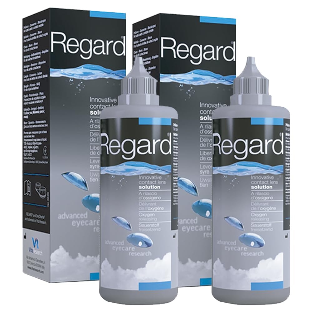 Avízor Regard 2 x 355 ml - Soluzione per la pulizia, la disinfezione e la reidratazione delle lenti a contatto, senza conservanti, pulizia a base di ossigeno, completa salute degli occhi