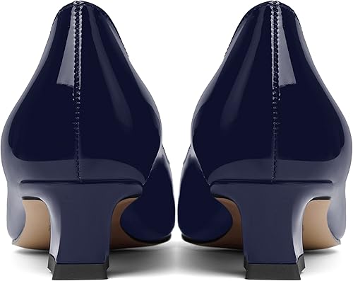 Vista 4 de ROSERWISH Zapatos de vestir de tacón bajo con puntera puntiaguda para mujer, estilo casual, de 1.5 pulgadas