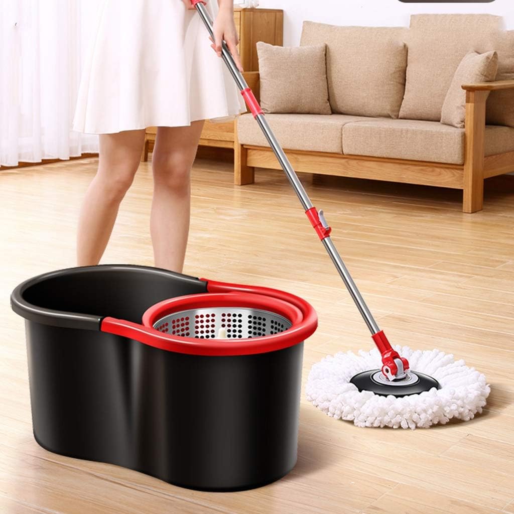Spin Mop 360° Self Wringing Spinning Washable Microfiber Heads Easy to Use and Store