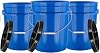 House Naturals 5 Gal Blue Buckets with Regular snap on lids - Food Grade BPA Free Plastic - Premium 90 mil -Made in USA