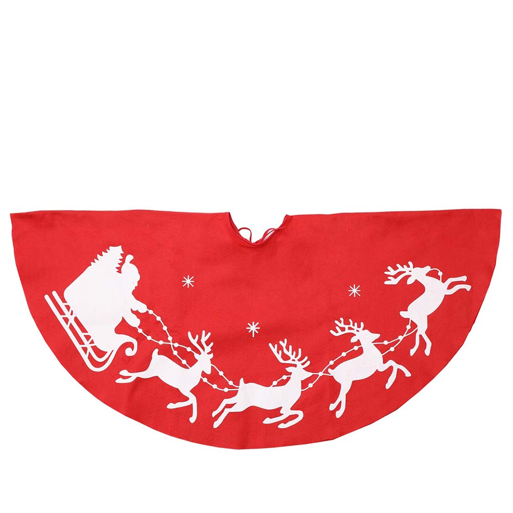 Weihnachtsbaumdecke Aus Filz 100cm - Baumrock Für Tannenbaum Mit Weihnachtsmann Motiv