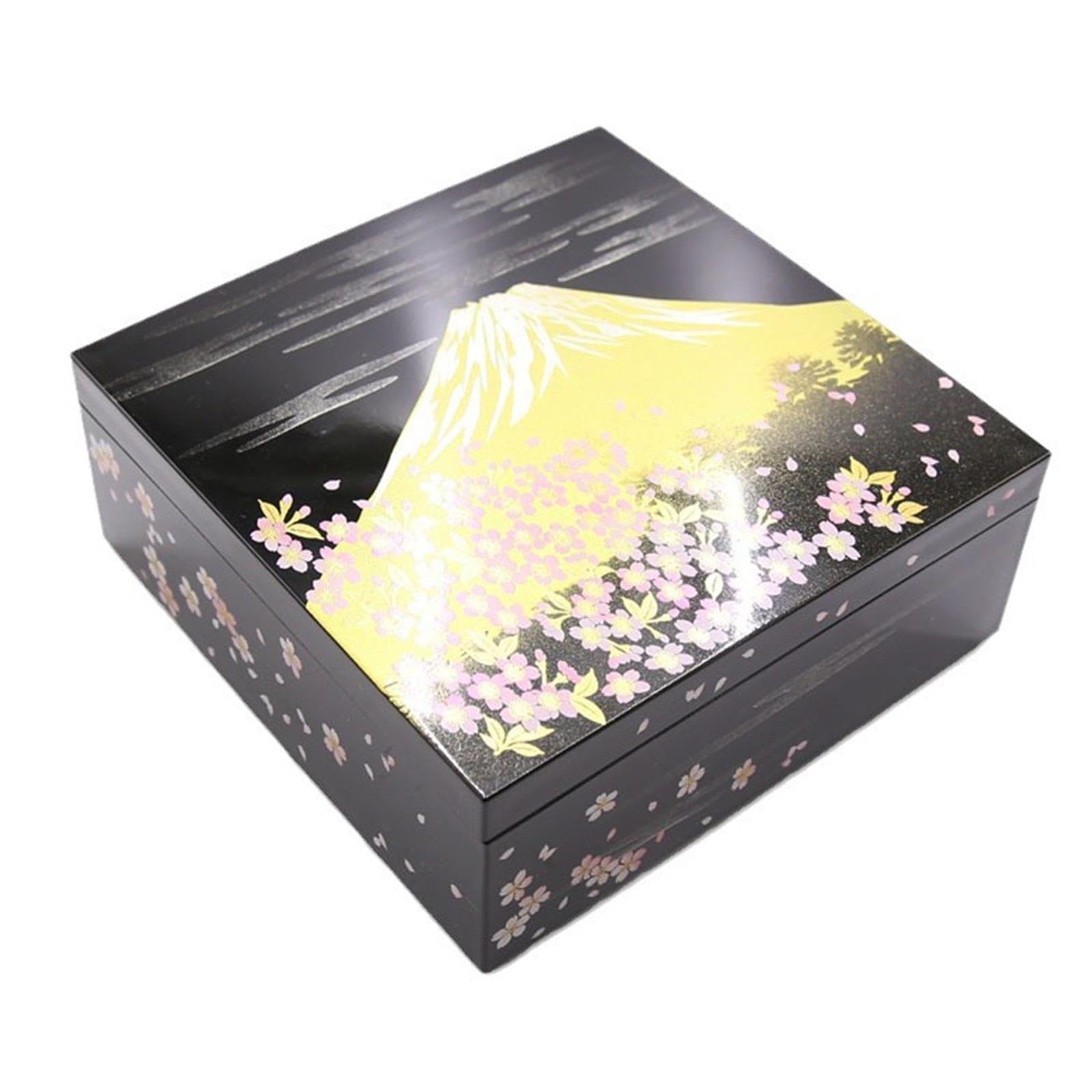 Bento Japonais Boîte à Bento Plateau à Sushi Boîte à Repas Contenant à Collations en PP Solide Style Japonais Élégant pour Transporter Aliments Adapté, 15cmx15cmx6cm