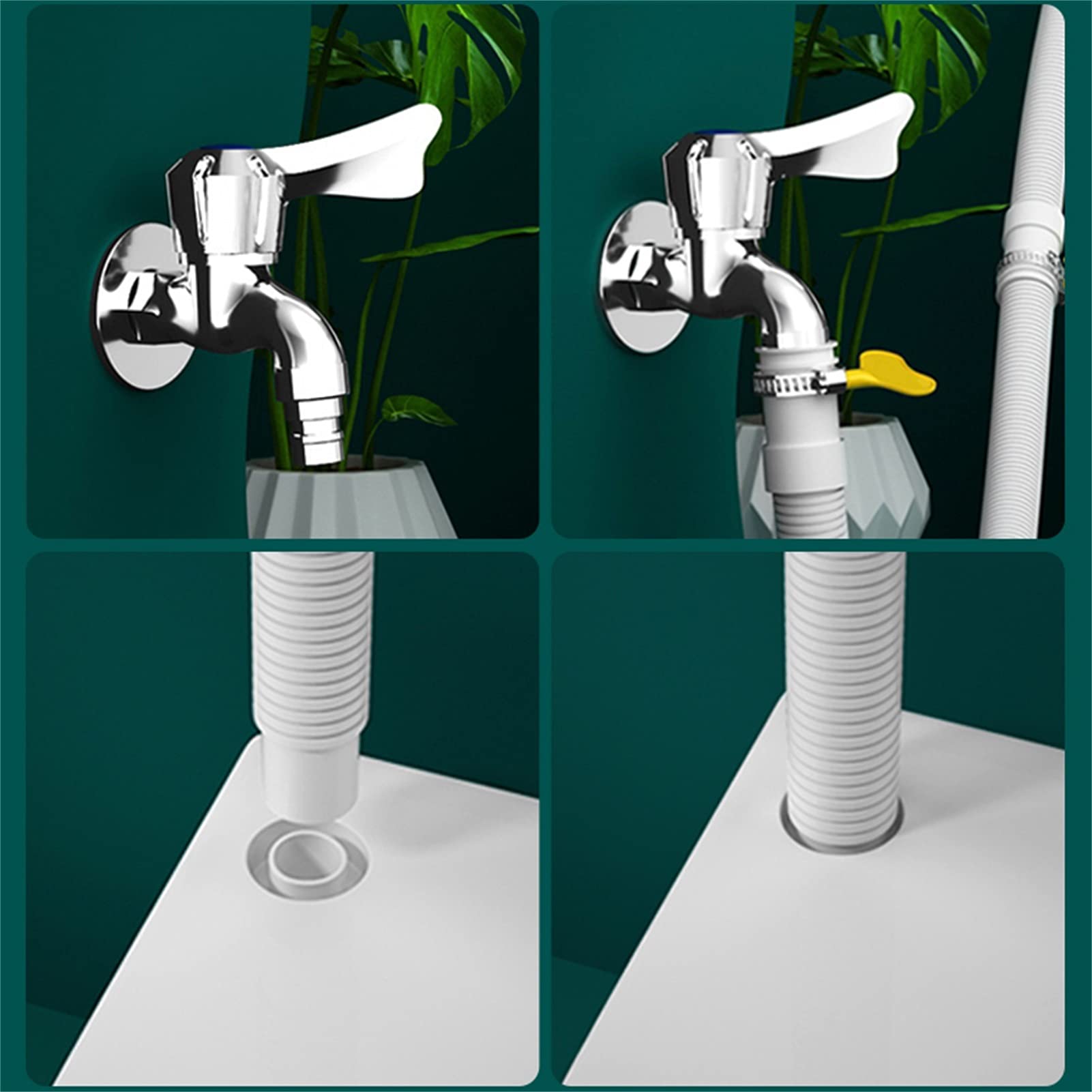 AnSafe Manguera de Drenaje, Durable Suave Flexión Libre Aire Acondicionado Lavadora Lavabo Tubo de Salida (tamaño : 5m)