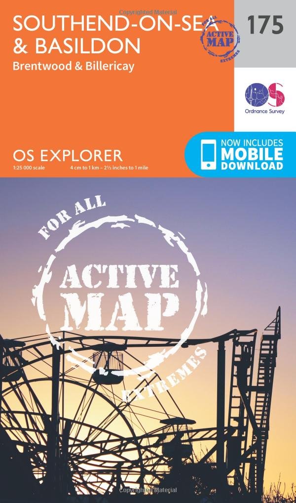 Southend-On-Sea & Basildon: 175 (OS Explorer Active Map)