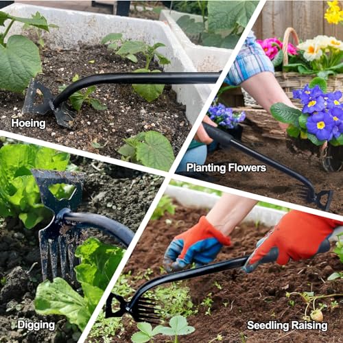 Weed Puller Tool-2Pcs Gardening Hand Weeder Tools, 2026 New Weeding Artifact Uprooting Weeding Tool, Manganese Steel Weed Removal TooL, 6 Teethes Dual Purpose Manual Weed Pulling Tool for Yard Gardenl — view 6