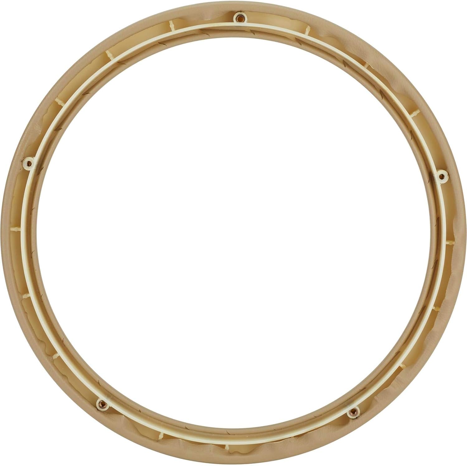 Speedway Motors Beige Leather Steering Wheel Half Wrap for 14 Inch Wheels, Bolt-On Injection Molded Core with Soft Leather Covering to Upgrade Interior Appearance