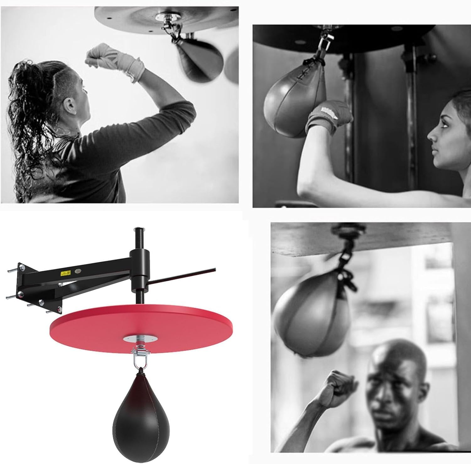 Wandmontierte Speed Bag Plattform mit Drehgelenk & Tasche für Boxtraining, Fitness, Workout, Punching Drills