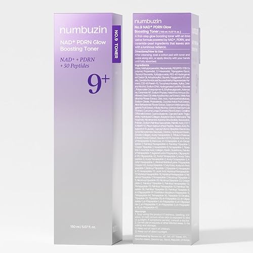 Miniatura 9 de numbuzin No.9 NAD+ PDRN - Tónico que aumenta el brillo, hidratante y reafirmante para arrugas, líneas finas y piel opaca, péptidos y salmón PDRN
