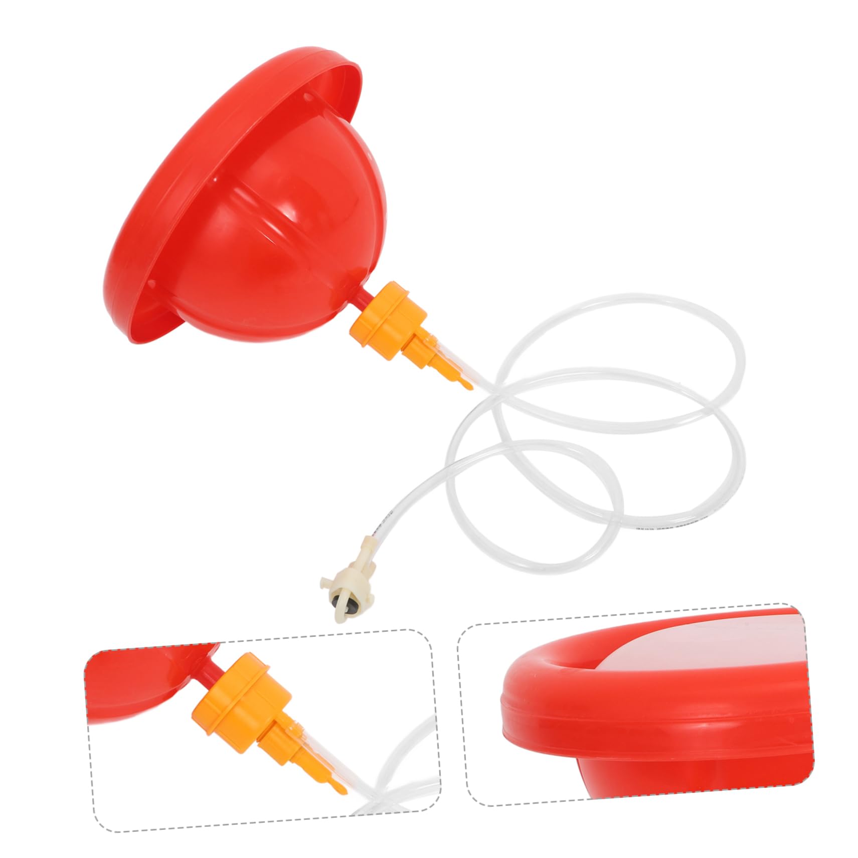 Abbeveratoio Automatico per Polli e Oche in Pp Rosso | Installazione Semplice, Livello Regolabile, Contenitore Peso Integrato