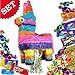 Produktbild Zug- bzw. Pull-Pinata-Set bunter Esel, mit Pinata und Süßigkeitenfüllung