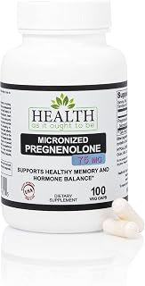 Health As It Ought To Be Pregnenolone 75mg Supplement – Micronized Form for Enhanced Absorption Tested for Purity and Strength | 100 Capsules