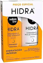 Salon Line, Kit Shampoo e Condicionador, Hidra D-Pantenol e Mix de Vitaminas, Vegano - Todos os Tipos de Cabelos, 300 ml cada