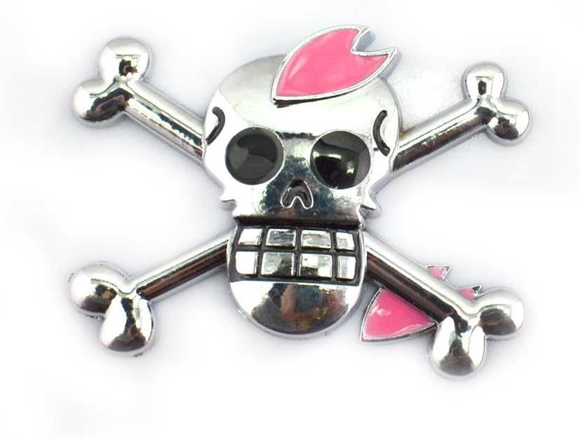 Focalmotors A0801150 Car Chrome Chopper One Piece 3D Skull Emblem Badge Truck Auto Motor Sticker Decal