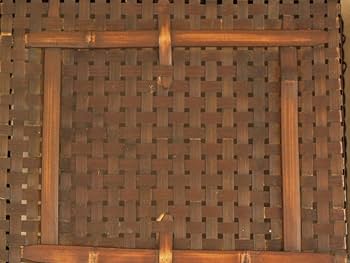 Amazon.co.jp: 大正時代漆塗り竹編み衣桁63cm収納箱和服収納