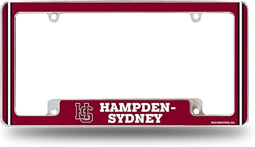 Miniatura 174 de Rico Industries Marco de matrícula estándar de la NCAA de 12 x 6 pulgadas, cromado para automóvil, camión, SUV (G-H-I-J-K escuelas)
