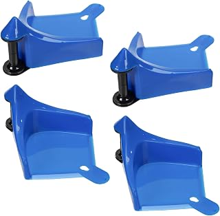 4 PCS Car Hose Conduits, Car Wash Tire Hose Rollers, Detailed Tire Conduits to Prevent Pressure Washer Hoses from Getting Stuck Under the Wheels, Plastic Cleaning Tools to Avoid Jamming (Blue)