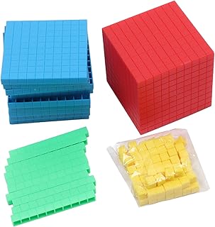 Base Ten Blocks Base Ten Starter Set Early Learning Math Manipulative for Counting, Number Concepts and Place Value