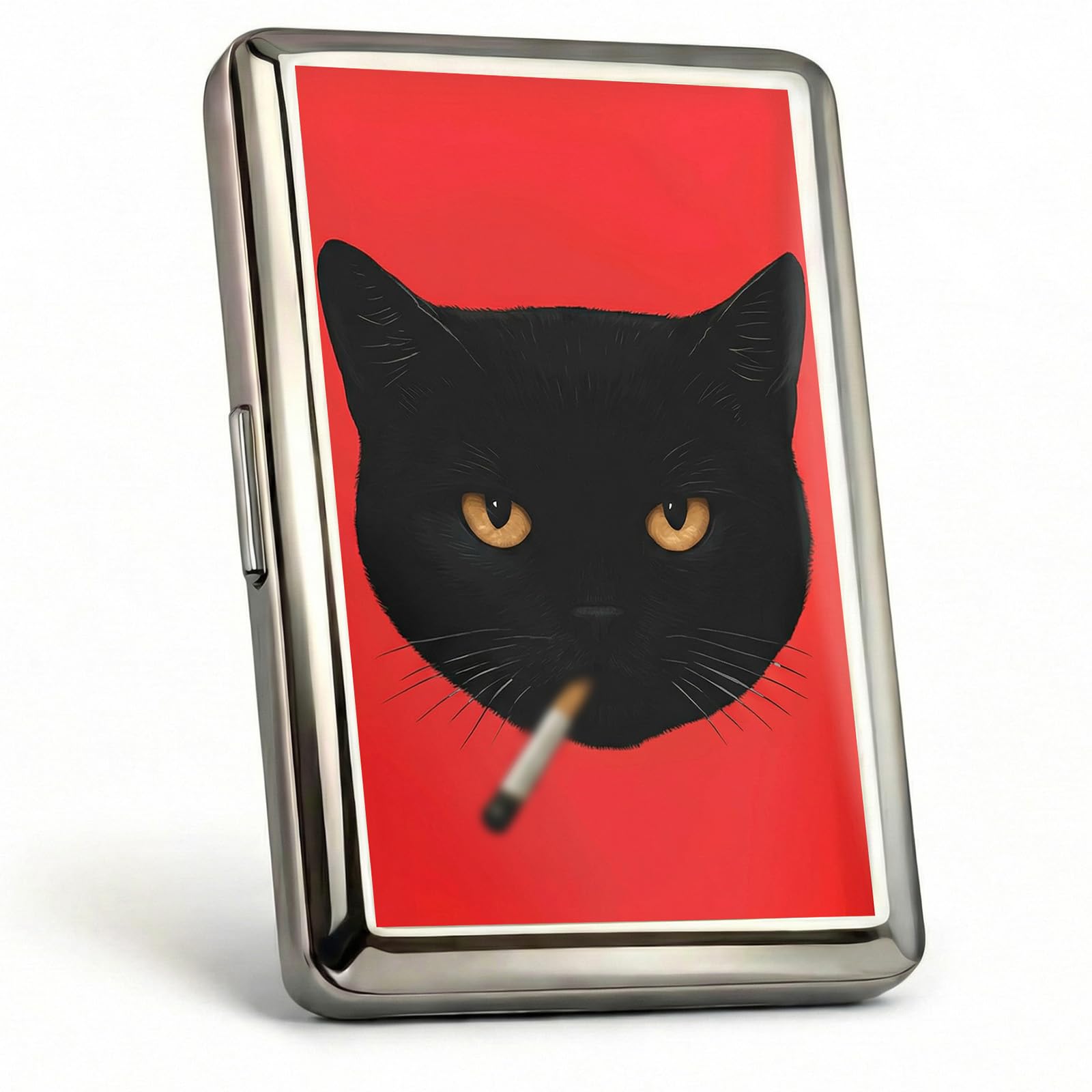 Vintage - Style Versatile Card & Cash Case Art Deco Design Metal Wallet with RFID and Holds King Size / 100s Women and Men Easy Snap Business Card Box for Credit Cards Cash Id Business Cards-image-34