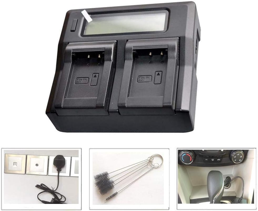 New NP-BX1 LCD Dual Camera Battery Charger Replace For Sony DSC-HX50V HX300 HX400 RX1 RX1R RX100 RX100M WX300 HDR-AS10 AS15 AS30V AS50R AS100V AS100VR AS300R CX240 MV1 PJ275 FDR-X3000 X3000R