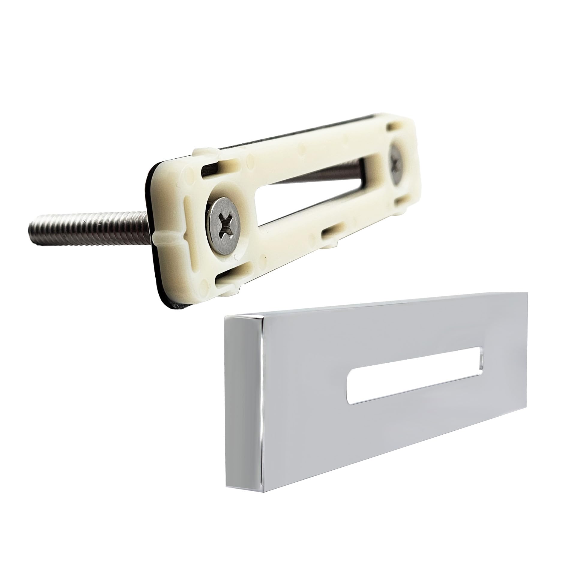 Westbrass A493244LD-26 48,3 cm SCH. 40 PVC-Badeab- und Überlauf-Montage mit Spitzen-Ablaufstopfen und linearer Überlaufblende, verlängertes Wannenablauf-Set, poliertes Chrom