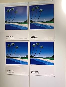永井博　Summer Madness ポスター　直筆サイン入り 永井博サイン入りA2ポスター Summer madness
