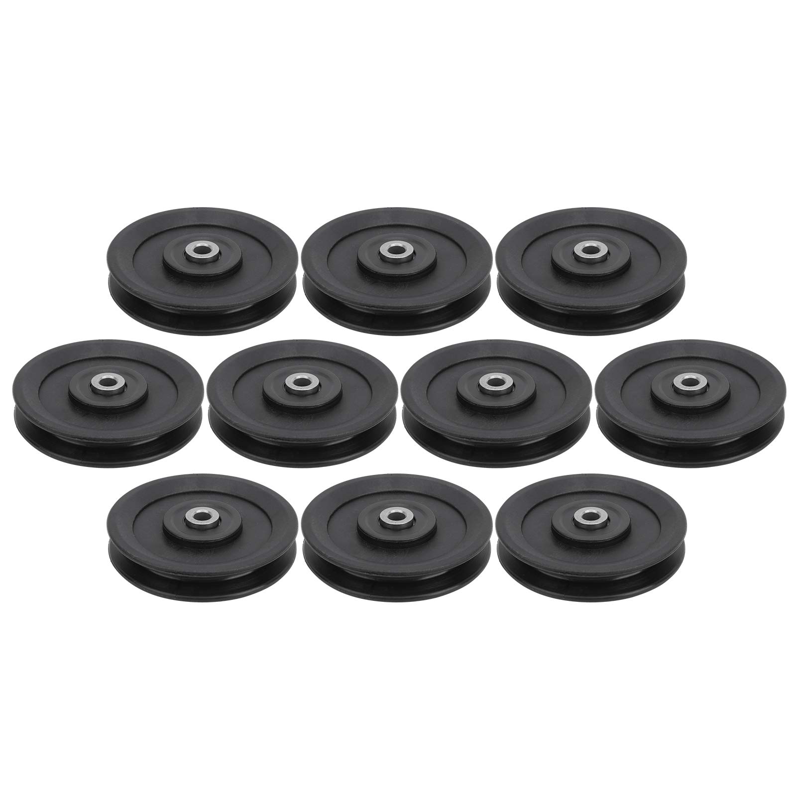 Keenso 10 Pcs 115mm Nylon Bearing Pulley Wheel Replacement Home Gym Equipment Machine Attachments Exercise Strength Training Accessory Combination fitness products Combination Fitness Products - Image 2