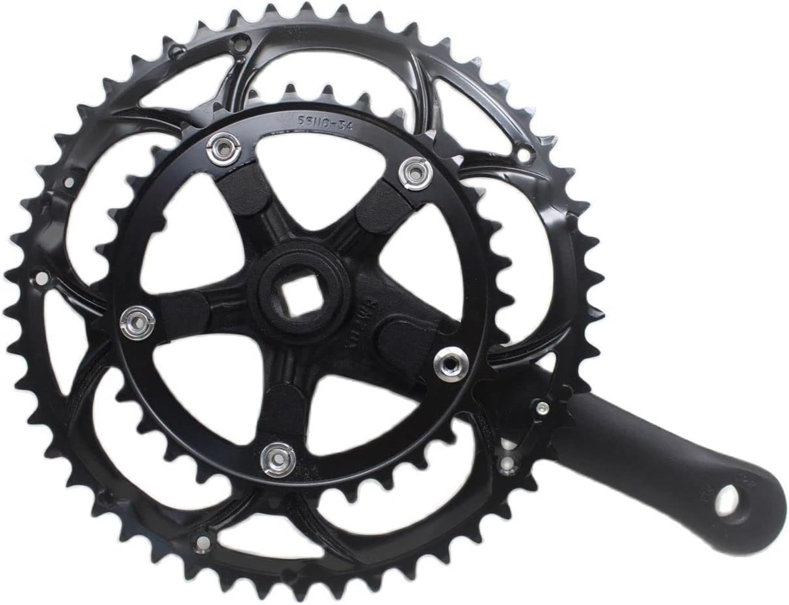 Mechanizm korbowy do rowerów górskich, mechanizmy korbowe do rowerów, 1 szt. Mechanizm korbowy 50/34T Mechanizm korbowy do roweru szosowego BCD 110 mm 8/9 prędkości Diamond Hole Podwójne zębatki Korby