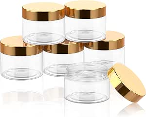 Amazon.com: SATINIOR 6 Pack 6 oz Plastic Jars Containers with Lids Wide ...