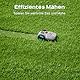 YARDCARE E400 Mähroboter mit App Steuerung, Max. bis zu 400m², 20-60mm Schnitthöhe,Rasenroboter, RegenSensor, Rasenmäher Roboter mit 18cm Schnittbreite, Weniger als 60 dB