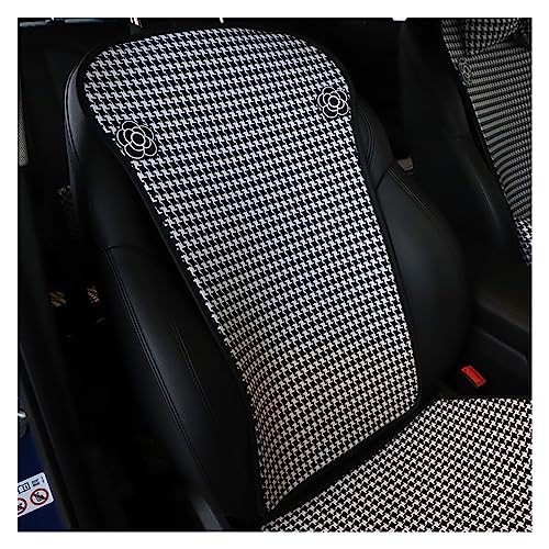 Siège de voiture couvre dossier universel contre l'usure au motif camélia et plaid noir