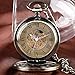 OIFMKC Pocket Watch Automatic Mechanical Pocket Watch Men Women Carving Skeleton Fashion Chain Stylish Fob Copper Xmas Exquisite Bronze Clock Gift
