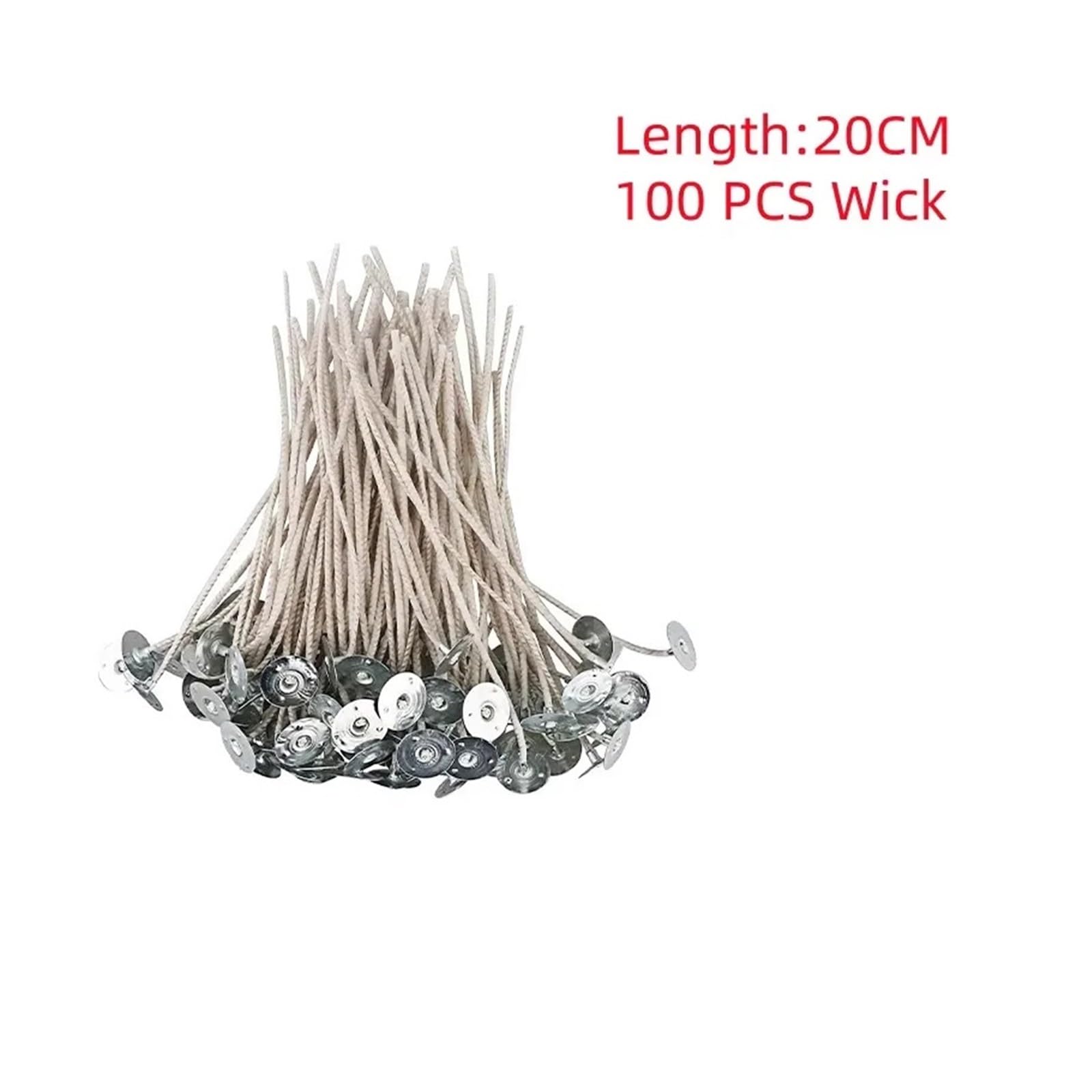 Kerzendocht 100-teiliges Kerzendocht-Set Aus Gewachster Baumwolle Mit Ständer, Original Rauchfreies Sojaöl, Wachskern, Gewebt(20cm Brown)