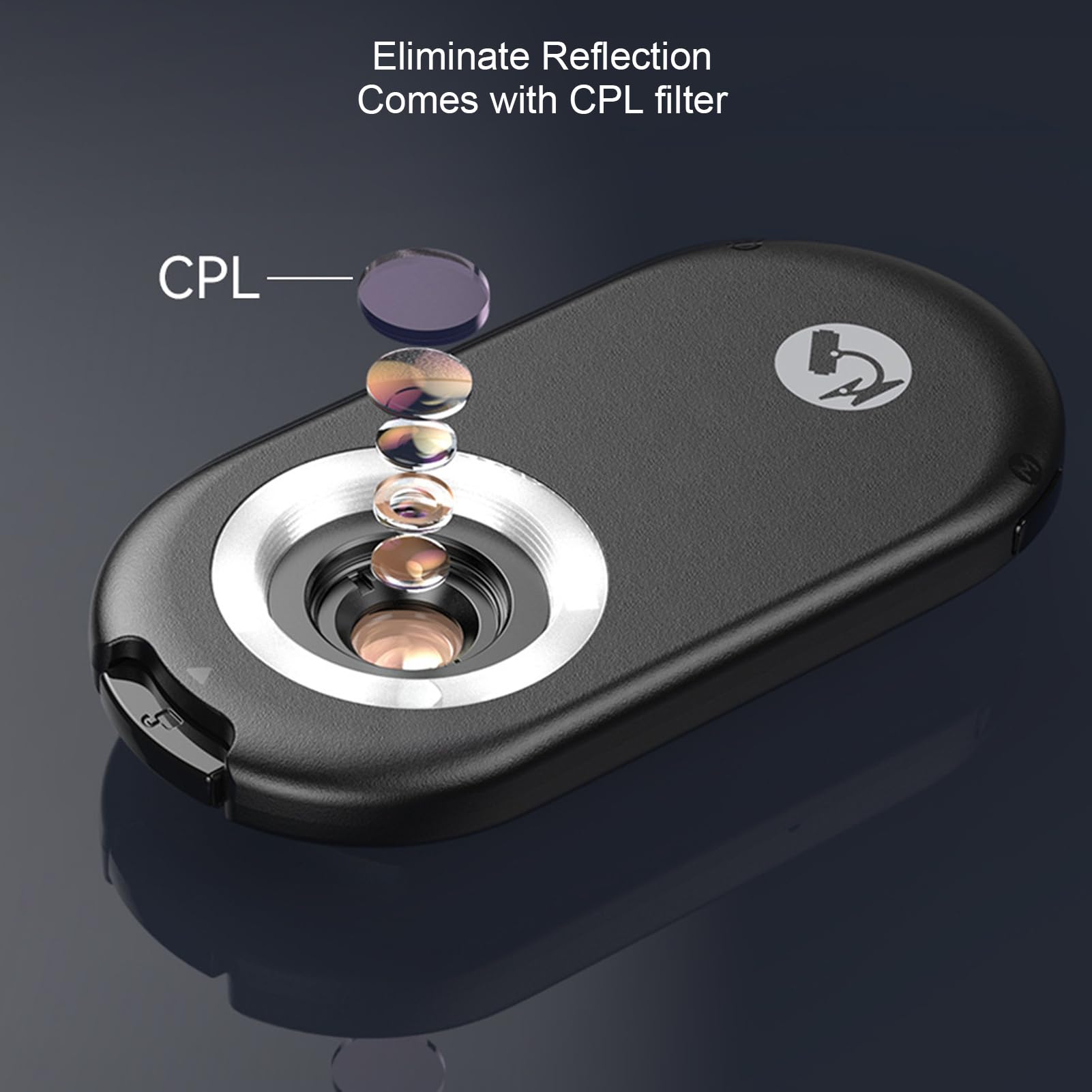 Obiettivo Macro per Telefono con Filtro CPL, Luce LED, Clip per Obiettivo Fotografico per IOS, Quasi Tutti i Telefoni (150X)