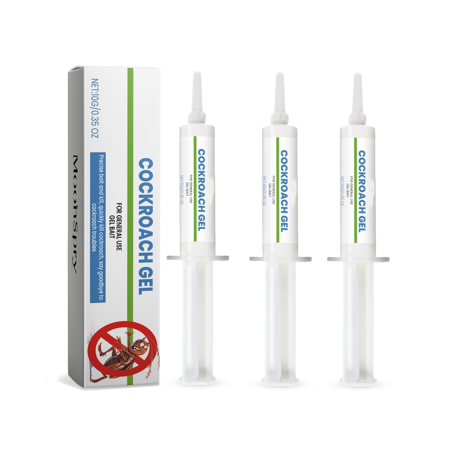 Powerful Cockroachs Repellent,Cockroach Gel Bait,Cockroachs Killer Gels Bait,Cockroach Eliminator Gel,for Toilet Bedroom Kitchen,3pc,Roach Trap