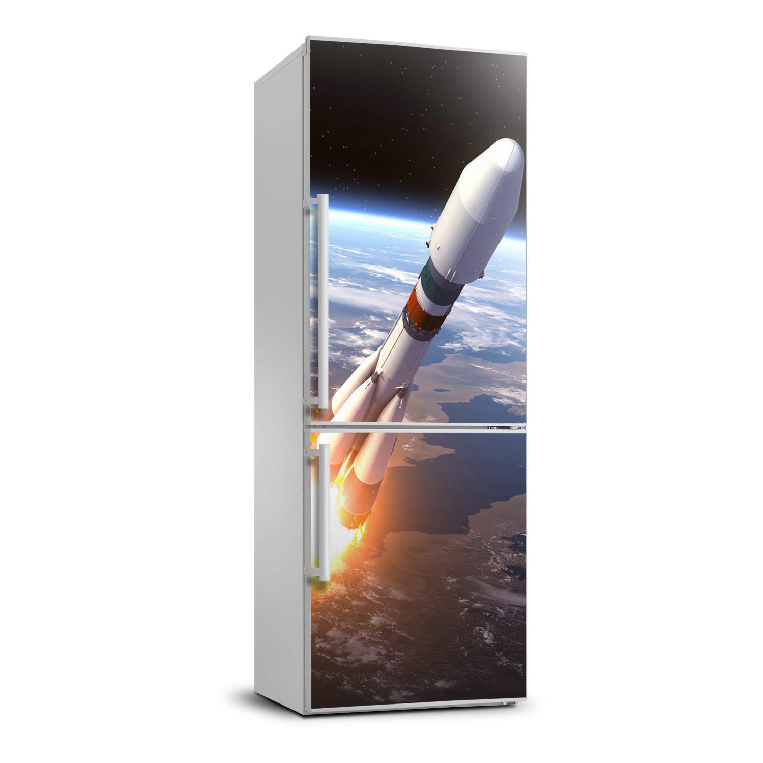 Autocollant frigo espace 60x180cm sticker mural autocollant réfrigérateur