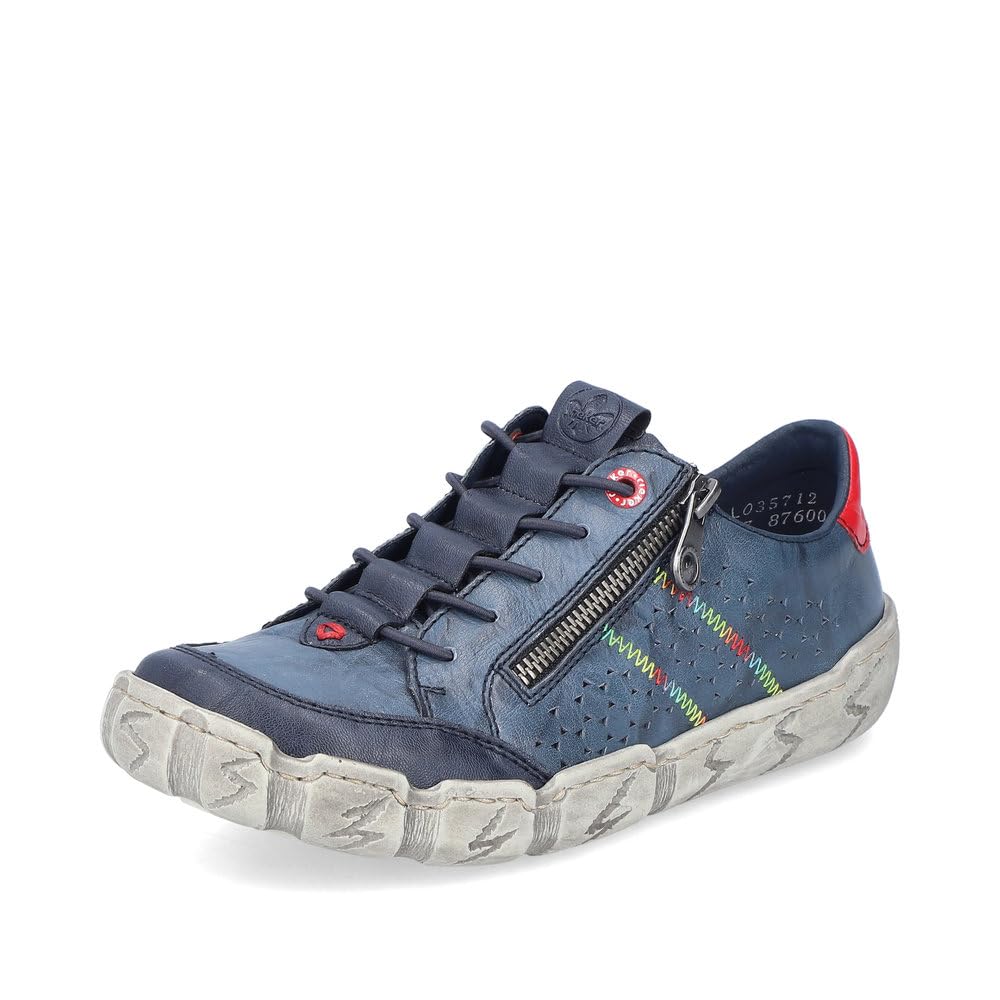 Rieker Halbschuhe Low-Top Sneaker L0357 Blau, Damen, 41 EU