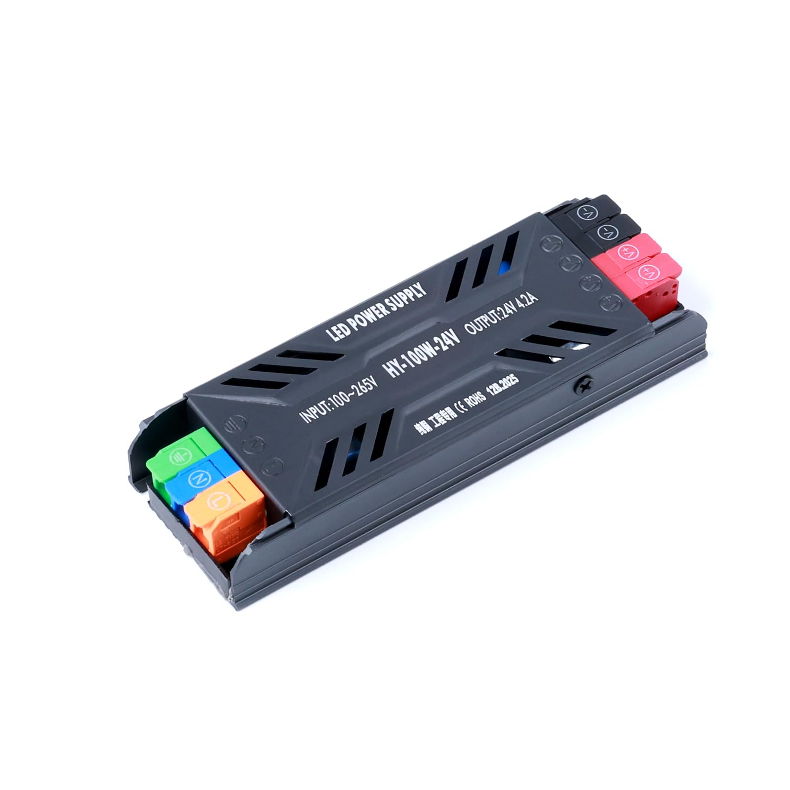 JASKFG 24V LED Driver, 100W Transformer 100-265V to DC 24V 4.2A Compact Ultra-Thin CV Power Supply for LED Strip Light Cabinet Shed Bulbs Light