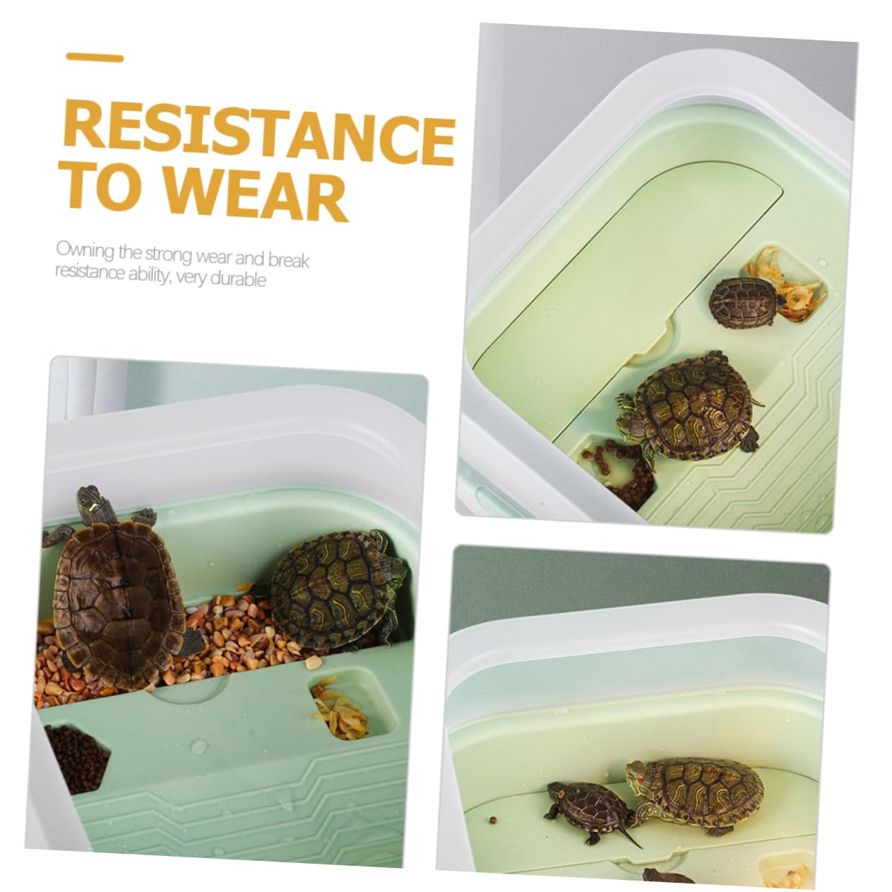 INOOMP Terrario per Tartarughe in Pp, Design a Strati, Facile da Pulire e Resistente all’Usura, per Alimentazione e Deposizione Uova | Struttura Multistrato, per Soste al Sole e Riposo, Resistente a Usura e Urti