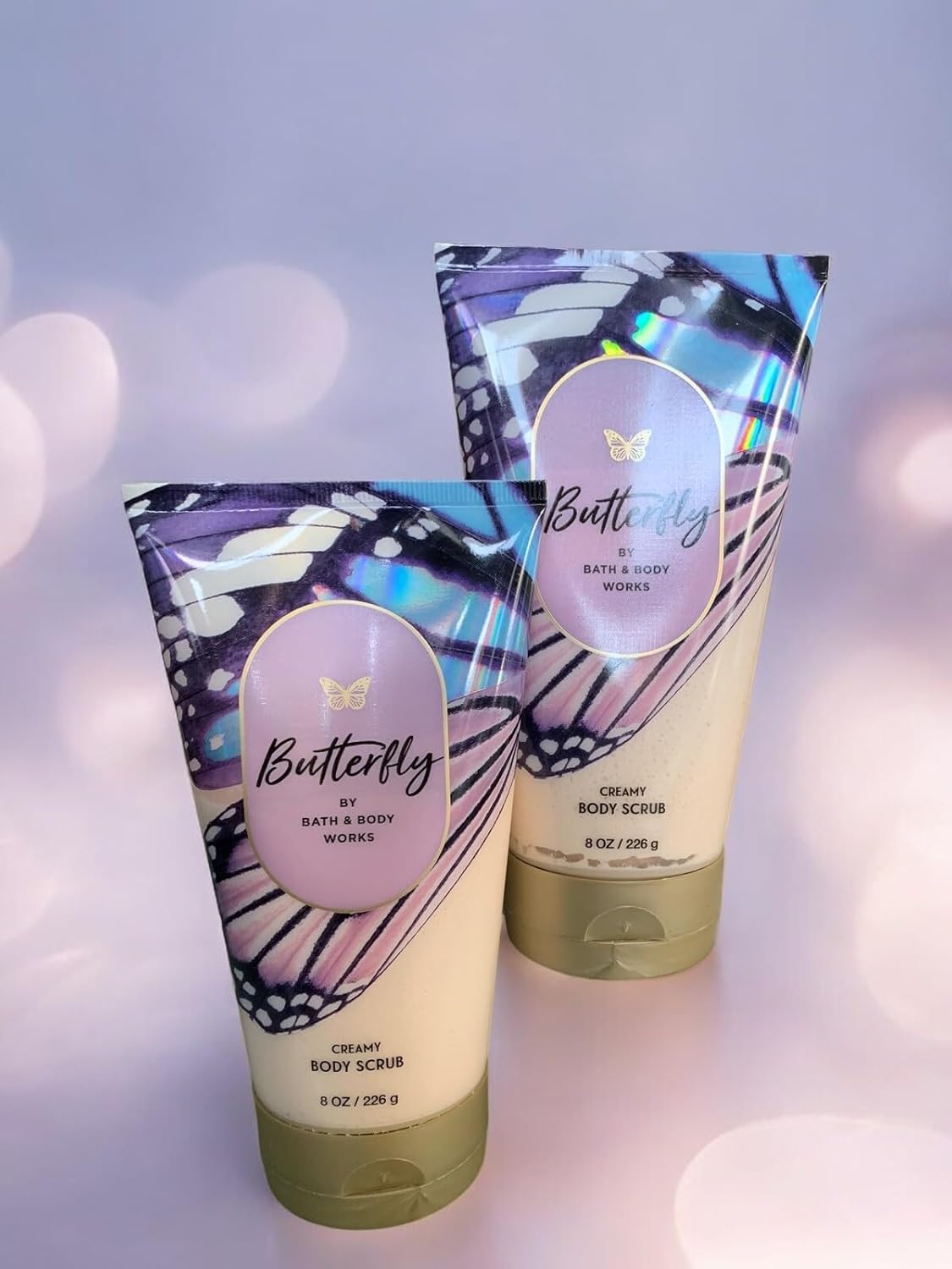 2 BUTTERFLY Creamy Bath Body Scrub 8 oz