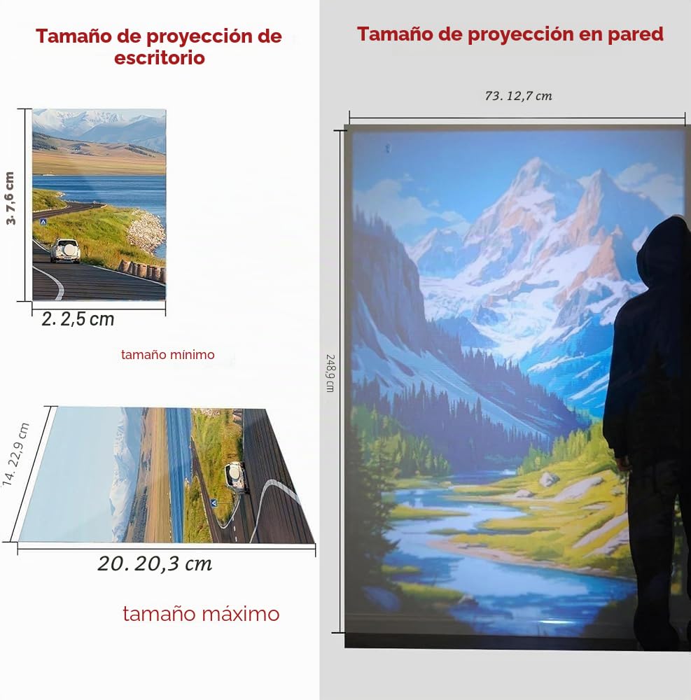 Lámpara de proyector de arte portátil, tablero de trazado impermeable para bocetos, dibujar y pintar, herramienta de proyección de escritorio (color: azul)
