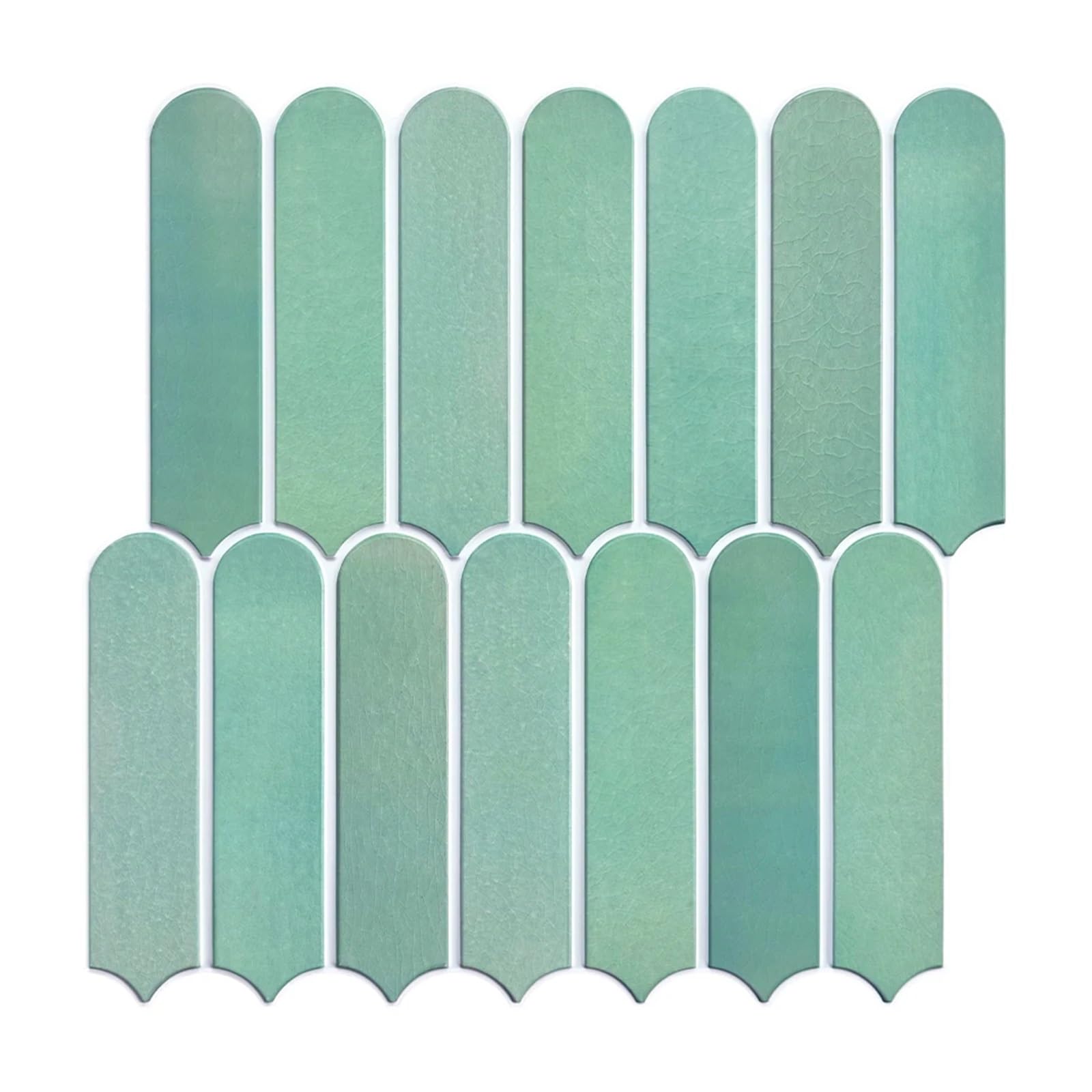 Wall Panels Self Adhesive 1/10pcs 3D Peel and Stick Green Tile 3D Tile Sticker Bathroom Wall Tile 30x30cm(Green-2pc)