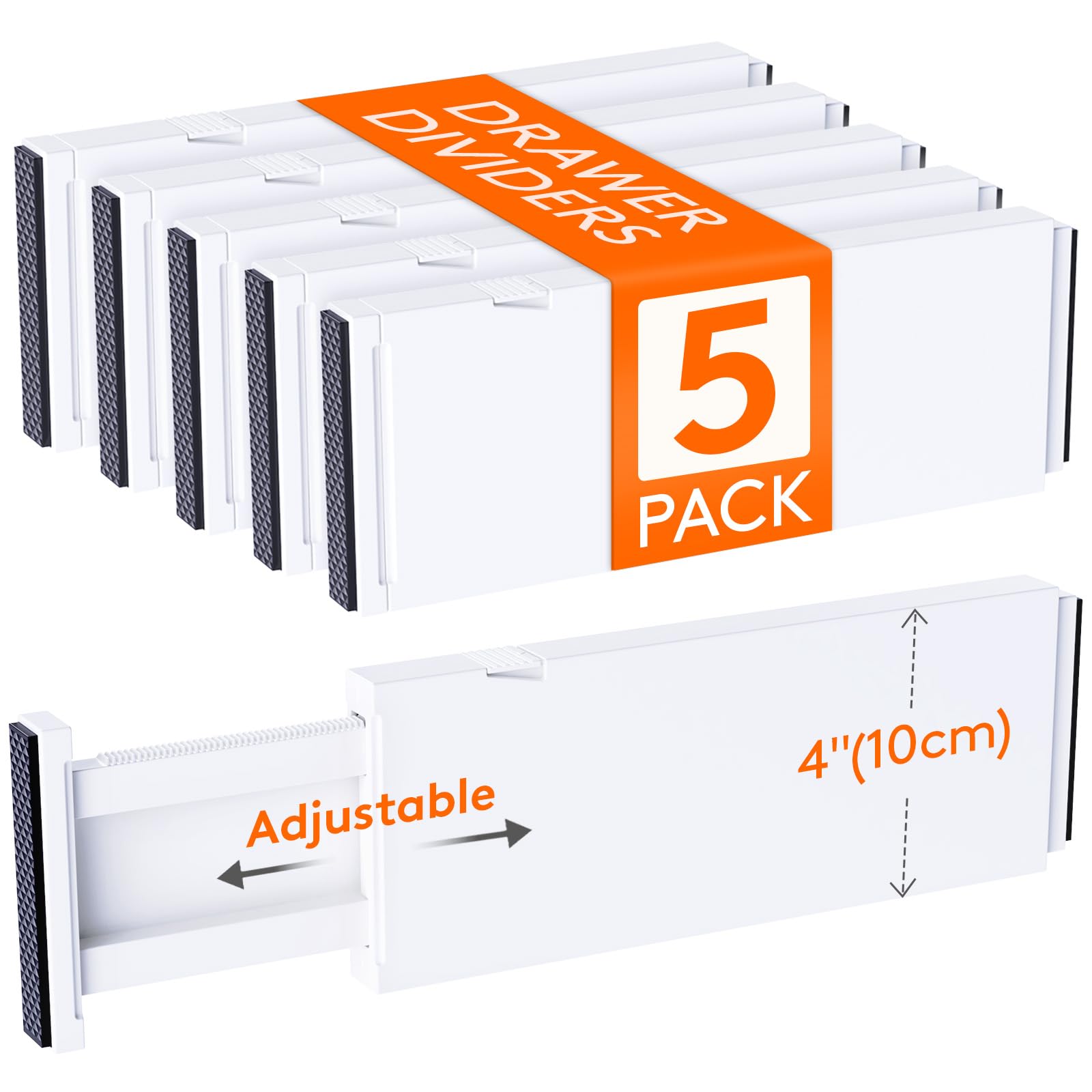 4 Cestini In Plastica Ggbin Per Cassetti, Colore Grigio, Dimensioni 31x21,6x8,9 Cm, Con Maniglie, Ideali Per Organizzare Ufficio, Camera, Armadio, Cucina E Dispensa.
