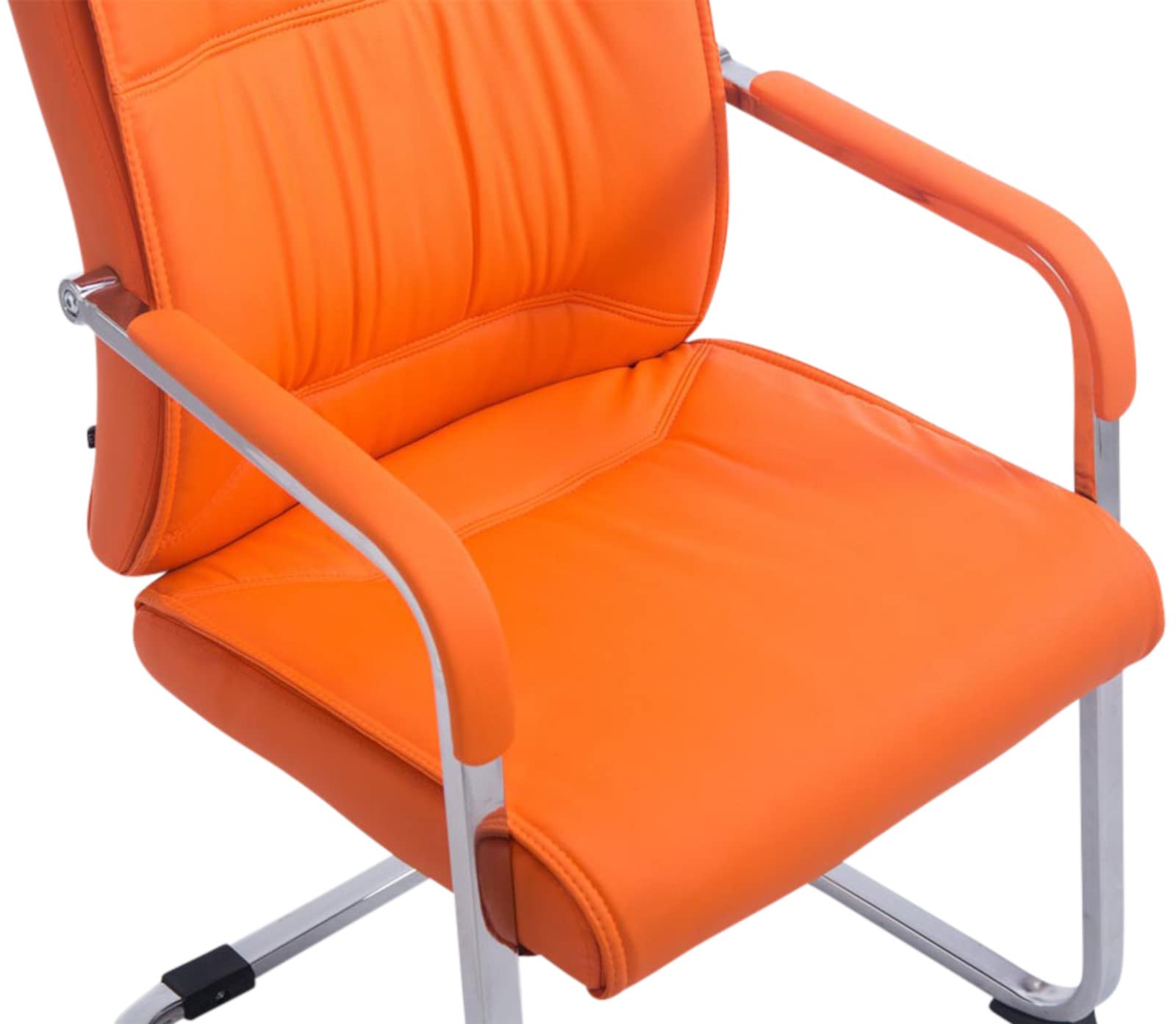 CLP Set Di 2 Sedie Da Conferenza A Sbalzo XXL Anubis Con Rivestimento In Similpelle I Easy Care Con Braccioli, Colore:arancione