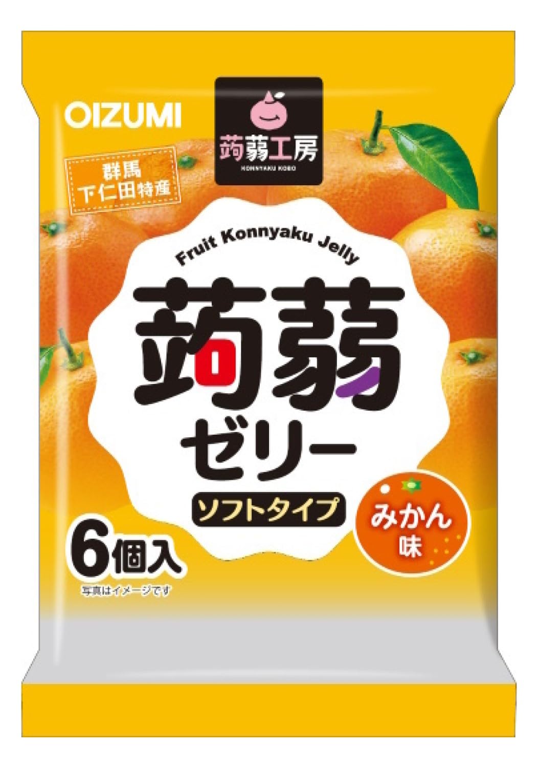 Amazon.co.jp: 下仁田物産 蒟蒻工房蒟蒻ゼリーみかん味 6個×16袋
