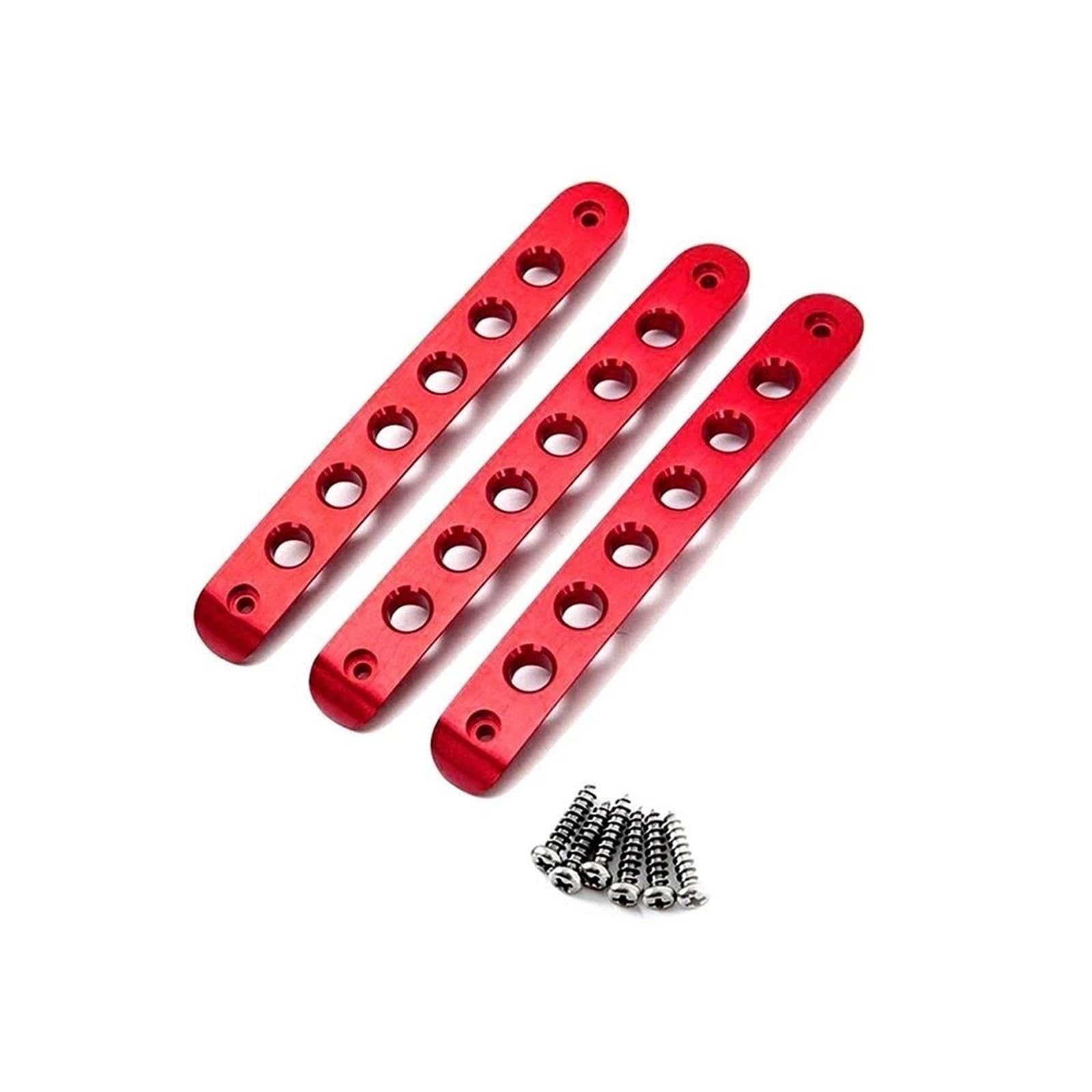 FIXCOR for Jeep for Wrangler JK for JKU for Unlimited for Rubicon for Sahara Parts Aluminum Front Rear Door Grab Handle Inserts Cover(3 Pieces Red)